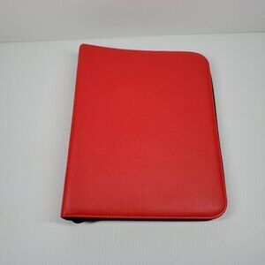 Red Trading Card Zipper Padded Binder with 20 Top Loaded 9-Pocket Sleeves TCG